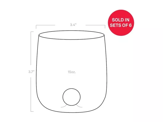 Verre Borosilicate Bilia Tumbler Zafferano lot de 6 pièces, couleur Noir