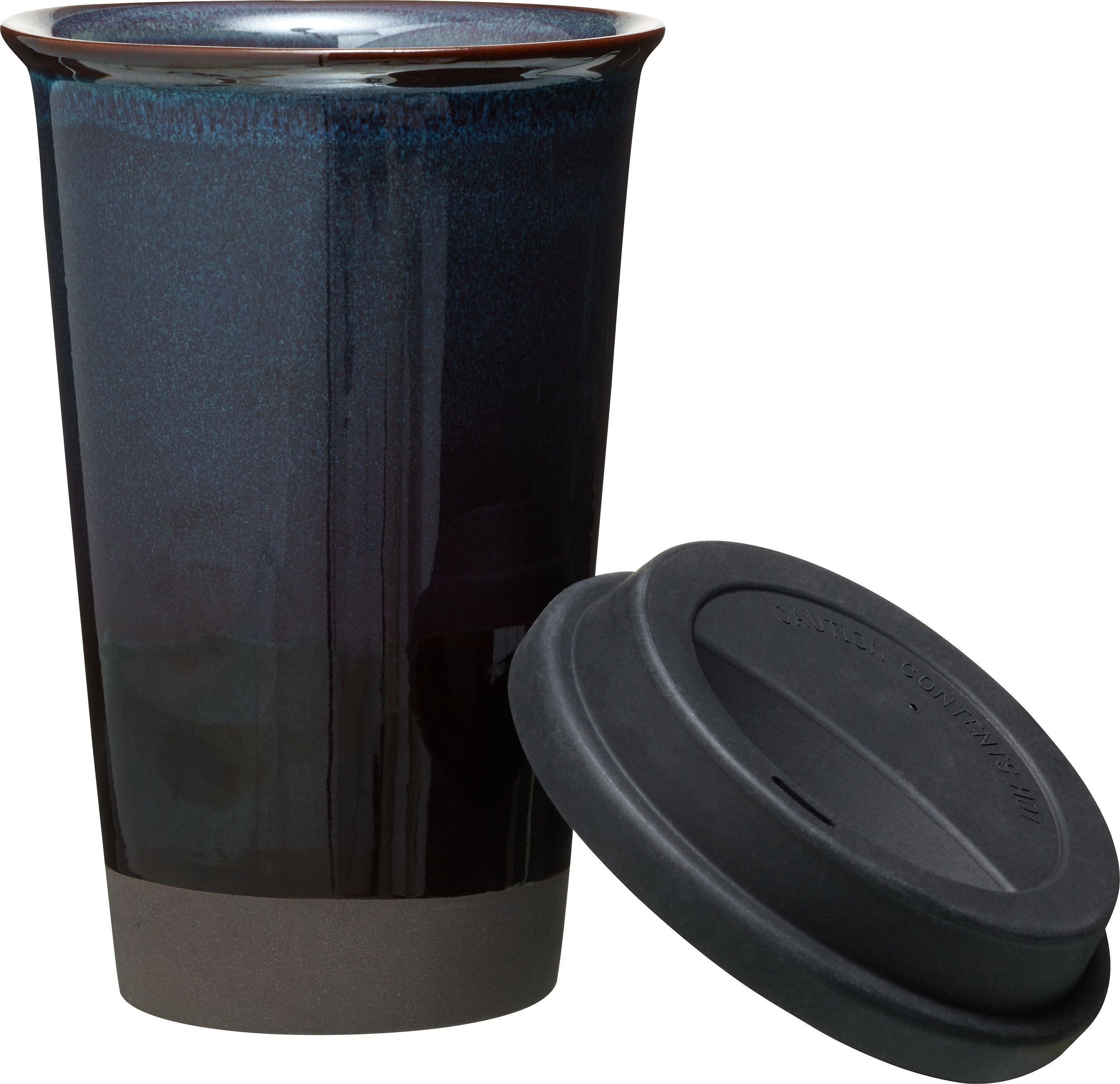 YUNA BECHER D'BLAU/GRAU MATT D9.5X14CM - Blau / H: 14.0 cm