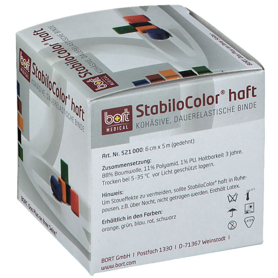 BORT StabiloColor® haft Binde 6 cm grün