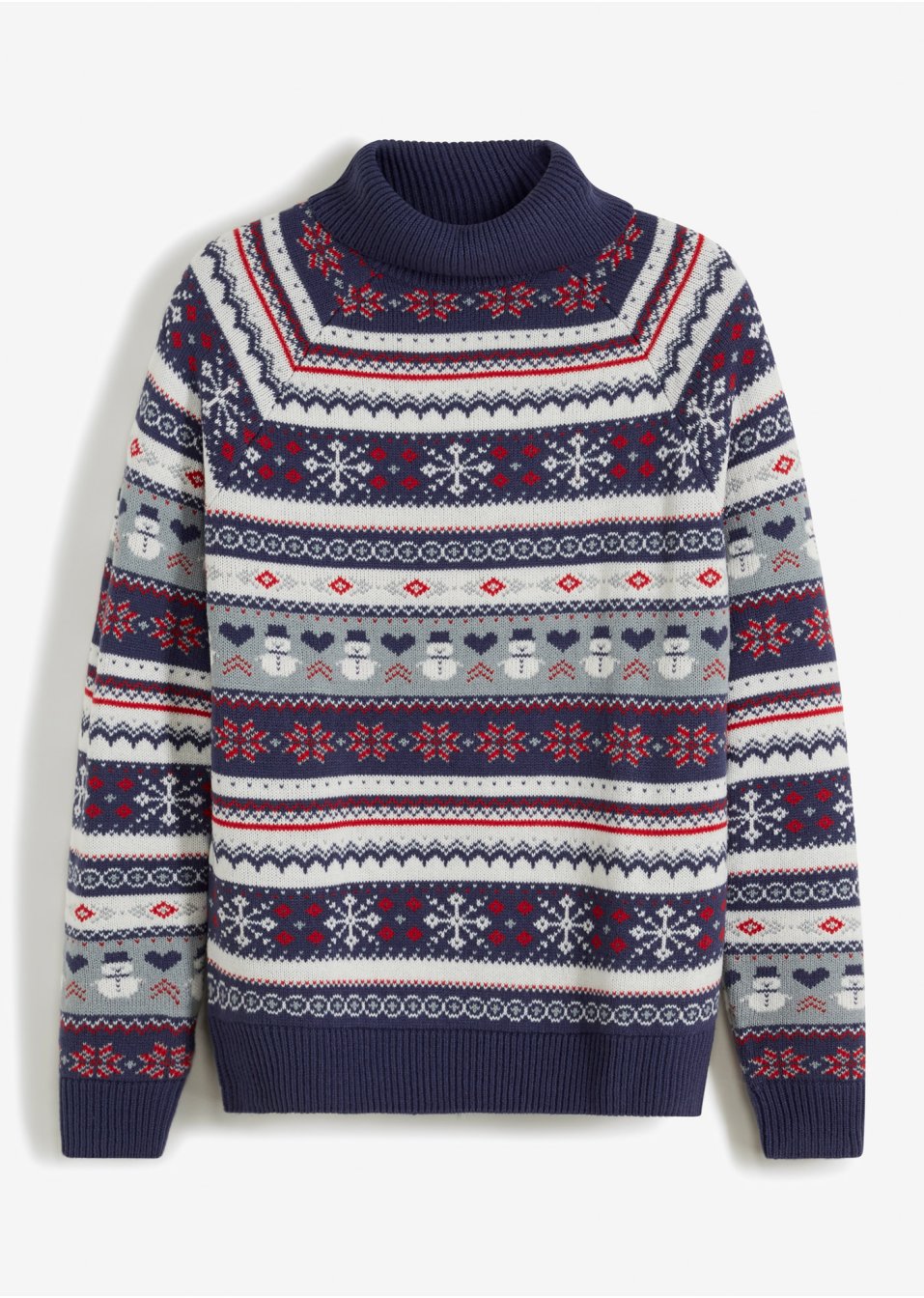 Pull à col roulé avec motif norvégien