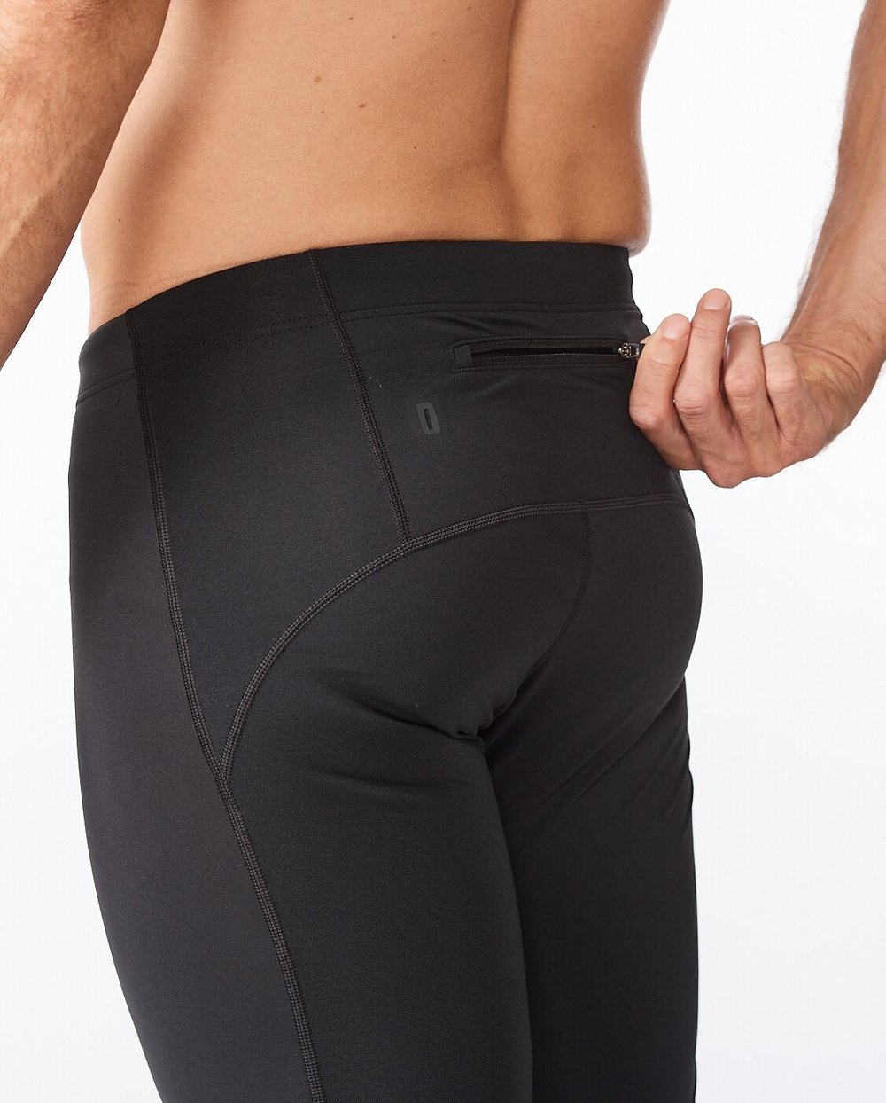 Wind Defence Comp Tights Man BLK/SSR/Black/Striped Silver R