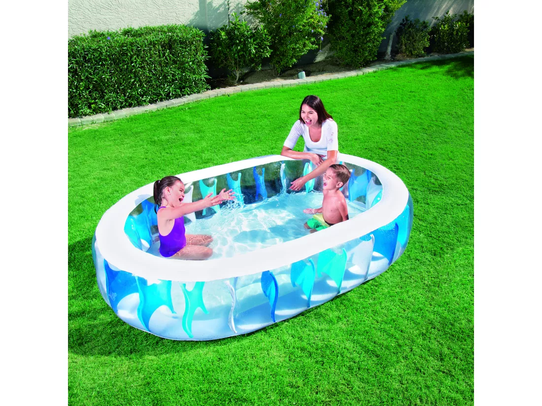 Piscine Gonflable pour Enfants Bestway Elíptica 229x152x51 cm Bleu