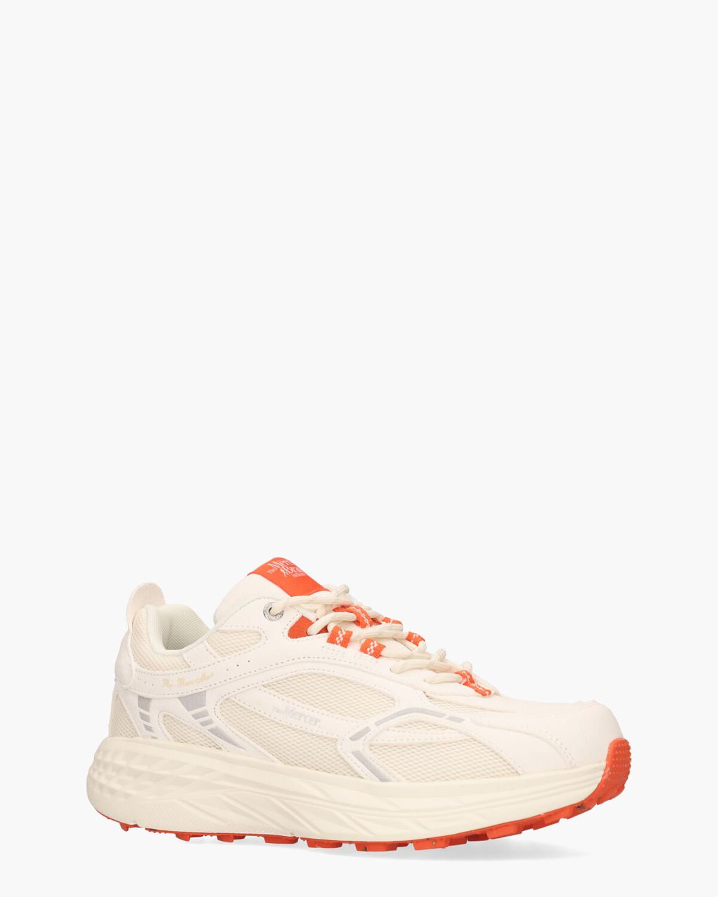 Mercer Amsterdam The Re-Run Max Suède Off White/Rood Herensneakers