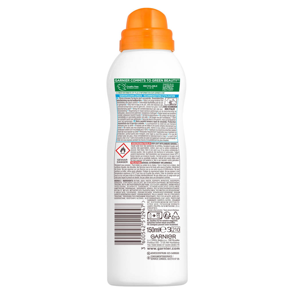 Kids Anti-Zand Ceramide Protect zonnebrand spray - SPF 50+ - 150 ml