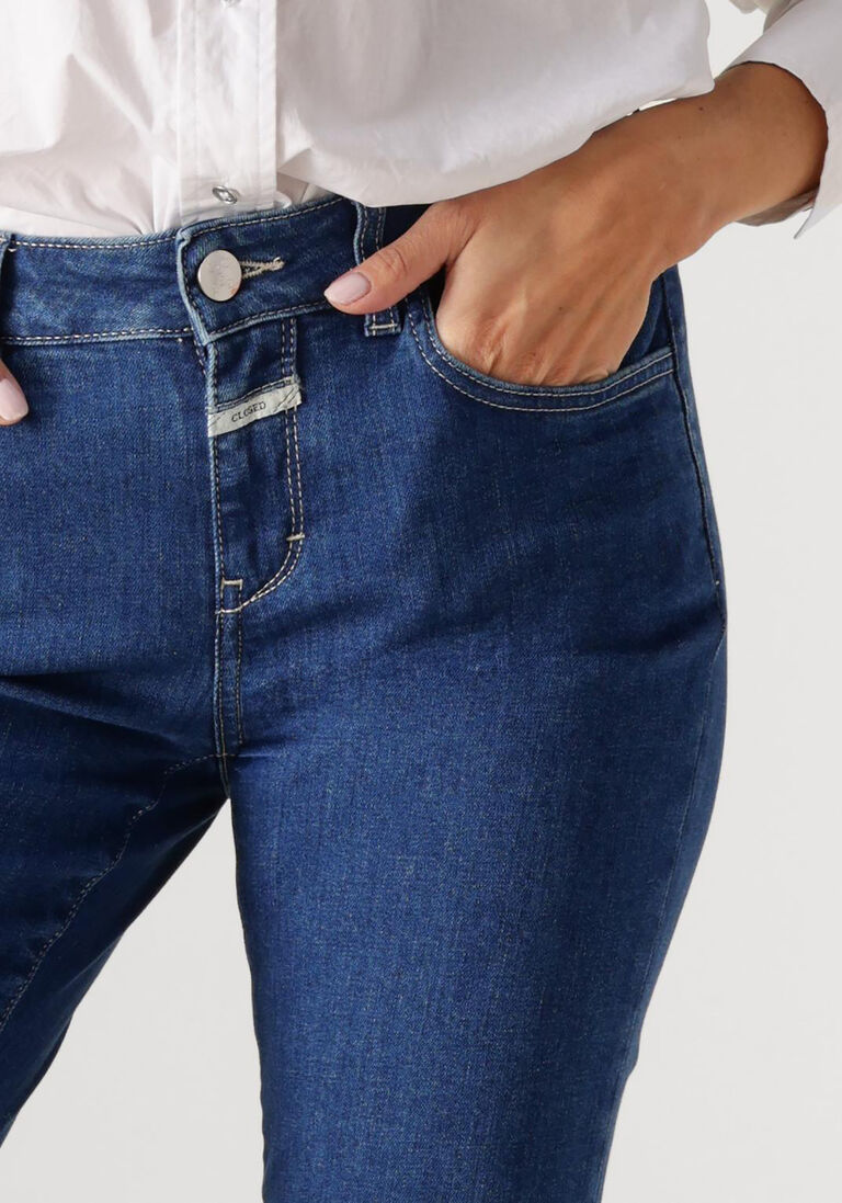 blauwe closed skinny jeans baker