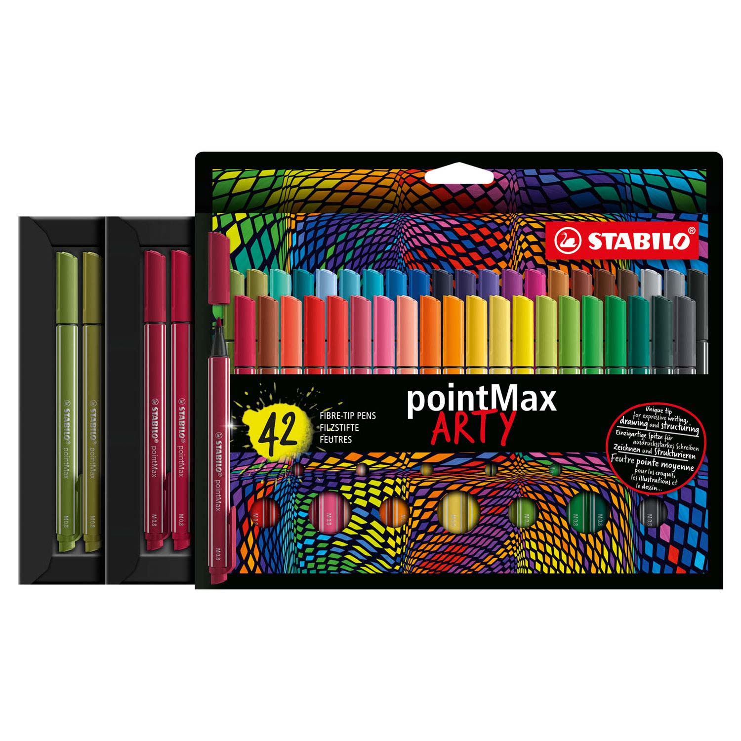 STABILO pointMax - Hardtip Fineliner - ARTY - Set 42 Stuks