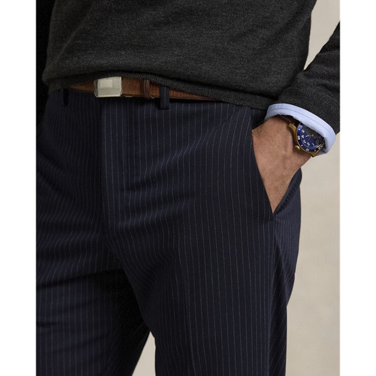 Polo Ralph Lauren TAILORED TWILL BLND-MODERN NEWPORTP Navy pinstripe