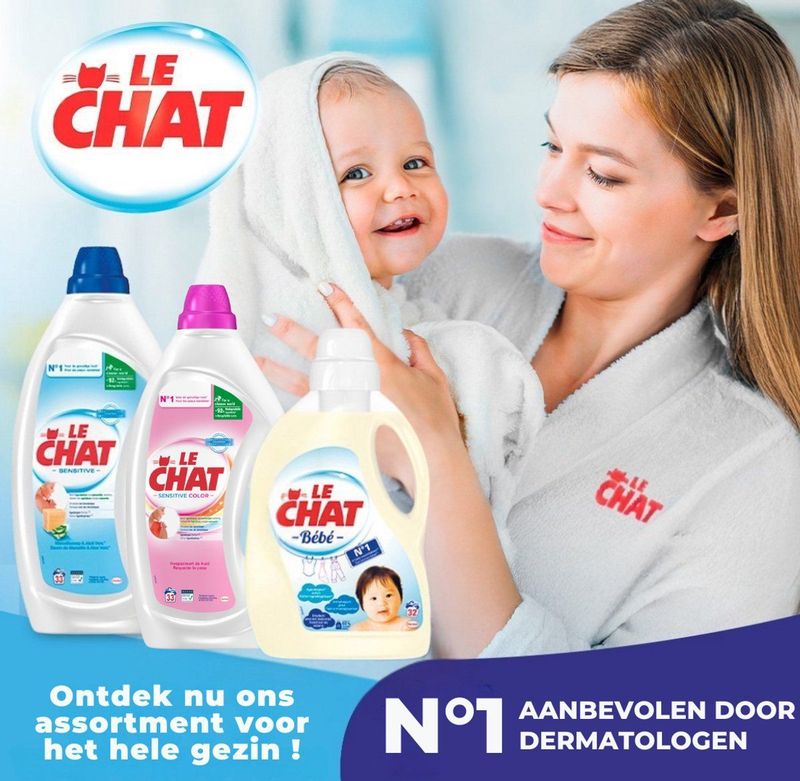 Le Chat - Vloeibaar Wasmiddel - Sensitive Color - 1,5 L - Hypoallergeen