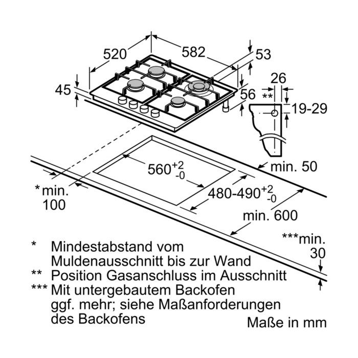 Siemens Gaskochfeld iQ500 EC6A5HB90D Edelstahl
