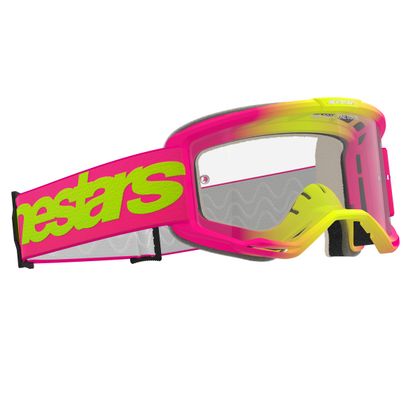 Masque cross Alpinestars VISION 5 WORDMARK 2025 - Rose / Jaune
