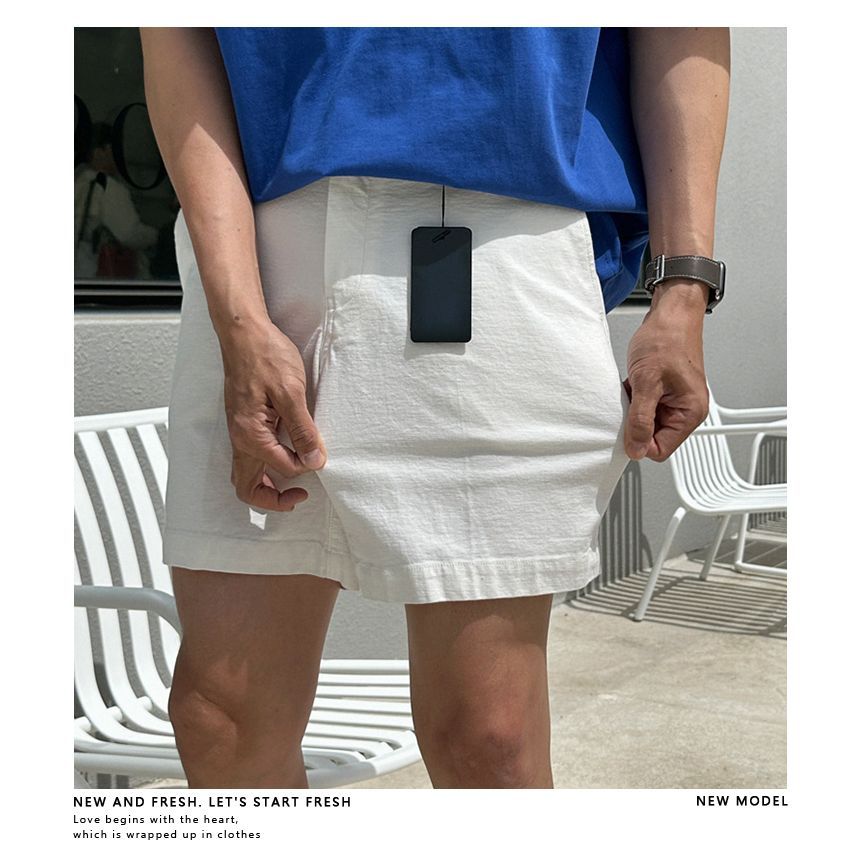 Okwano - Mid Rise Slim Fit Shorts