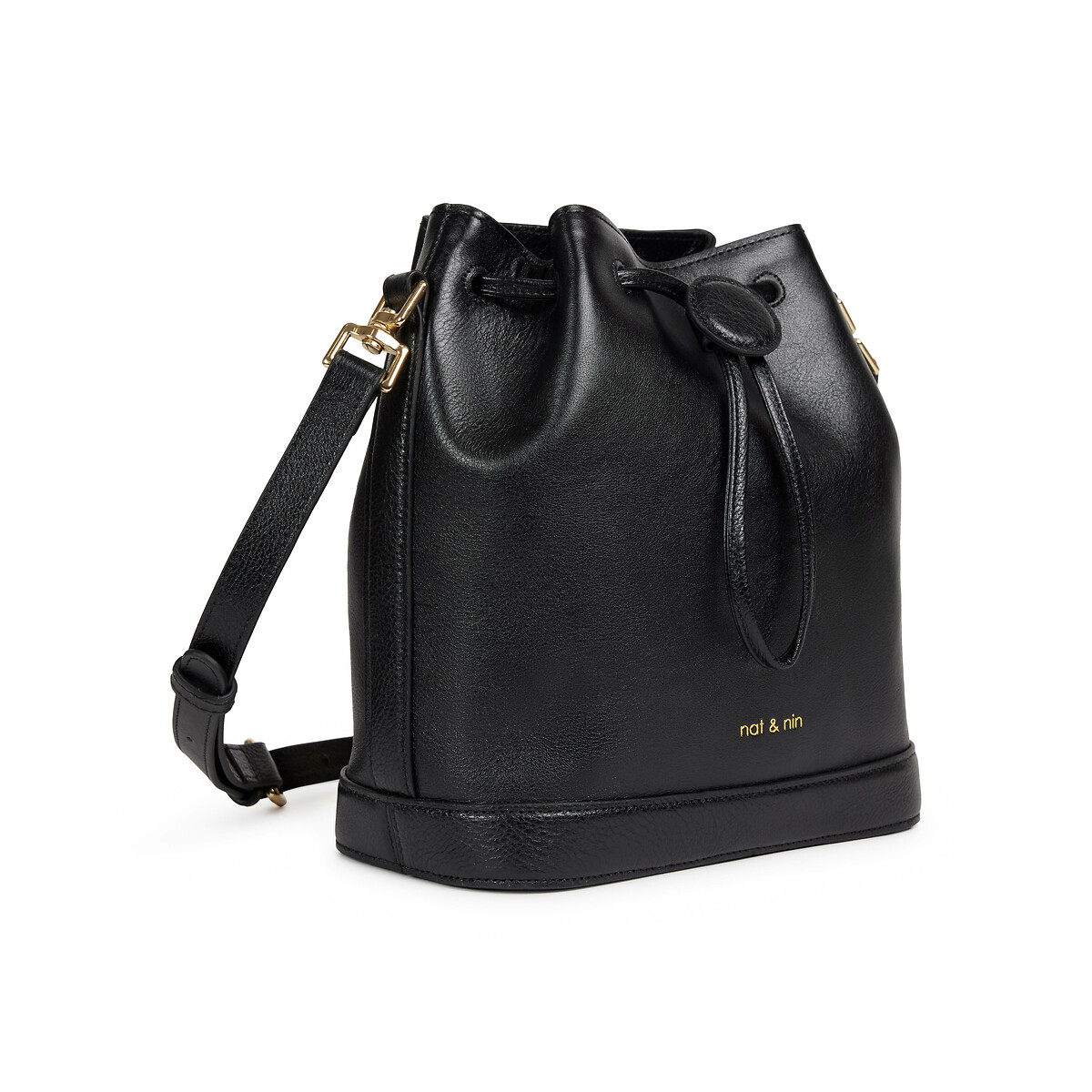 NAT & NIN<br>Bucket tas in leer NORAH
