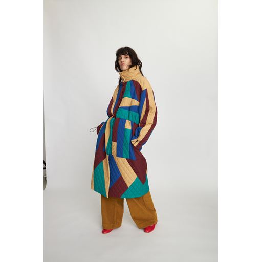 Stella Nova Patchwork Frakke, Multicolour, S/M