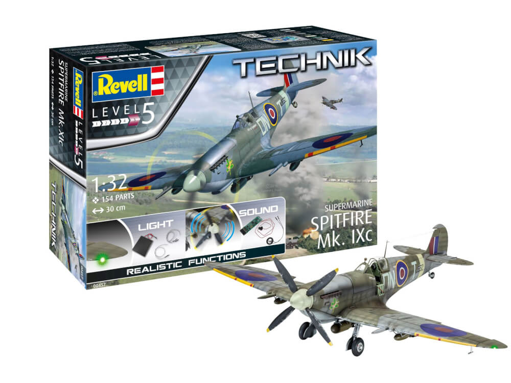 Supermarine Spitfire Mk.IXc - Technik, Revell Modellbausatz mit Elektronik-Komponenten