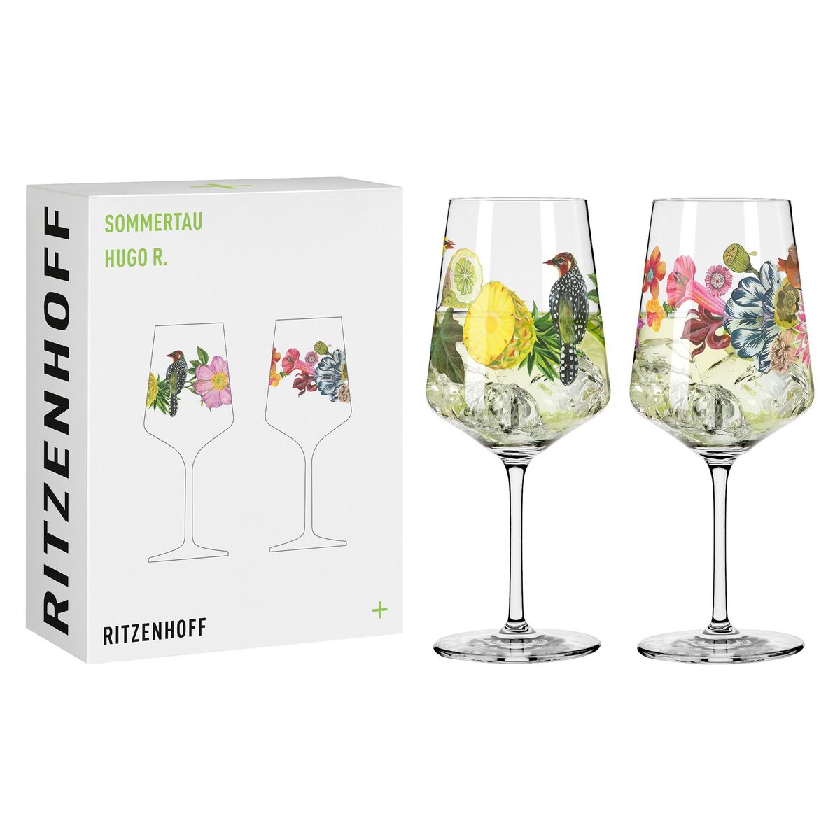 Sommertau Hugo vinglass, 2 stk