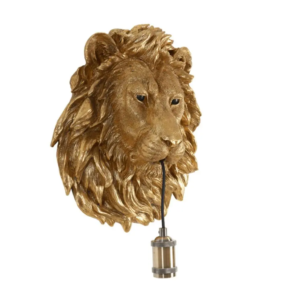 Wandlamp Lion - Brons - 33.5x19x40.5cm