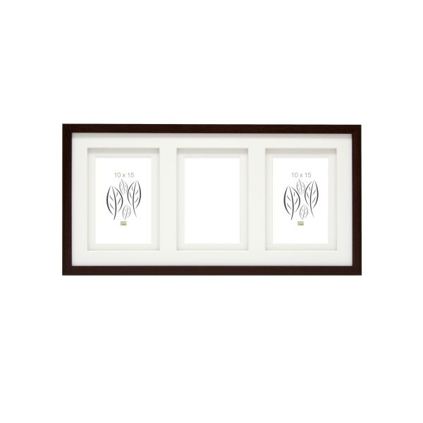 Deknudt Moldura Tripla 3 X 10X15 Castanha