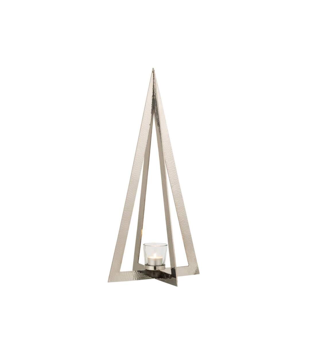 Paris Prix - Photophore En Métal Design arbre 58cm Argent