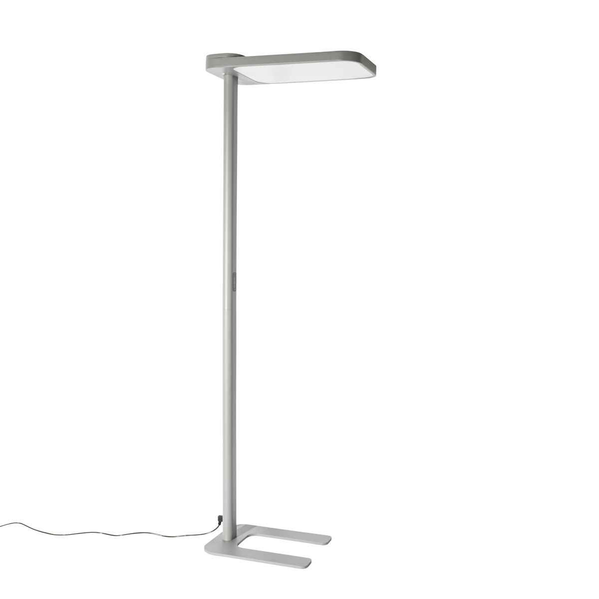 Daglicht vloerlamp grijs vierkant incl. LED en dimmer - Guzo