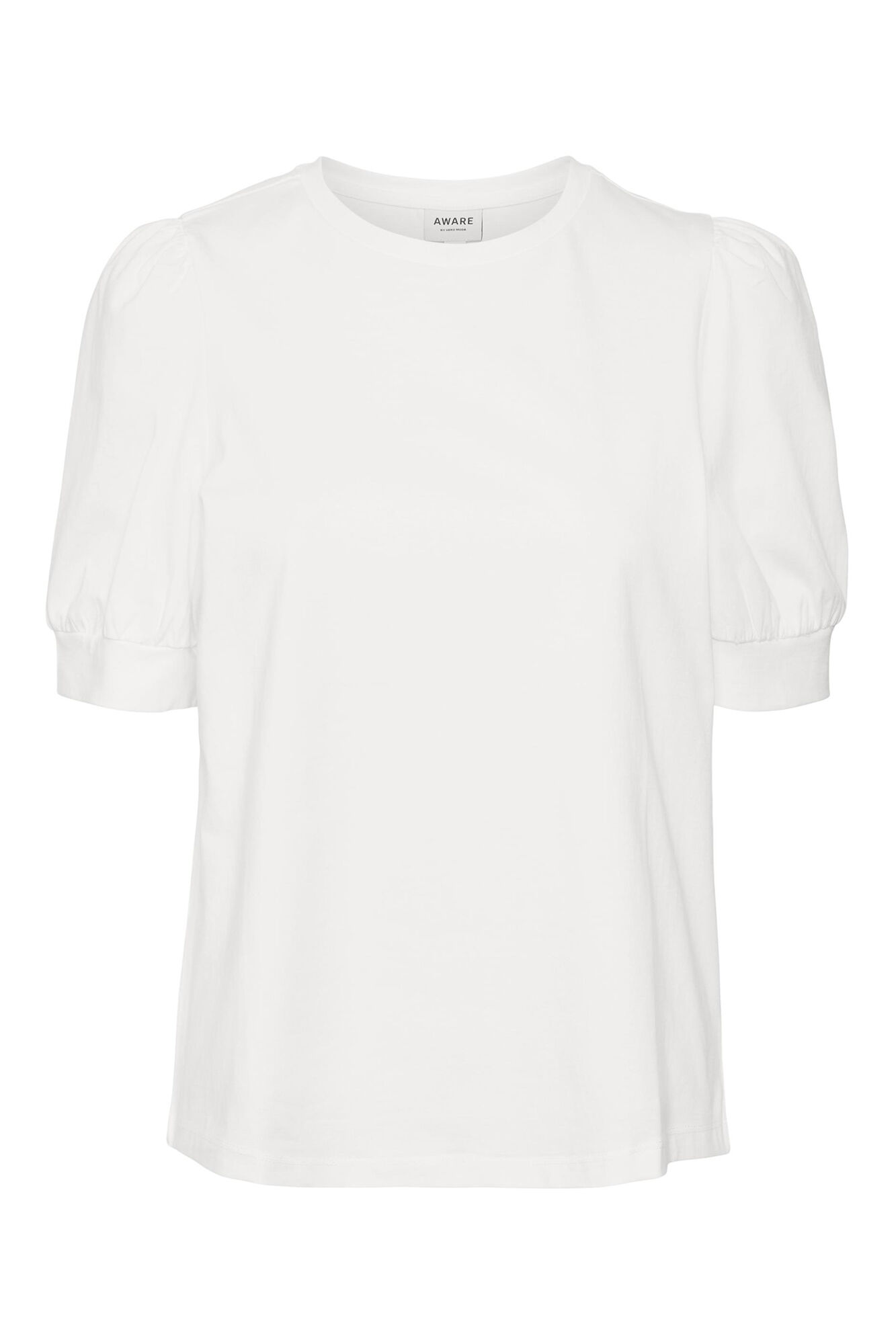 Blusa de algodão com mangas bufantes - Branca