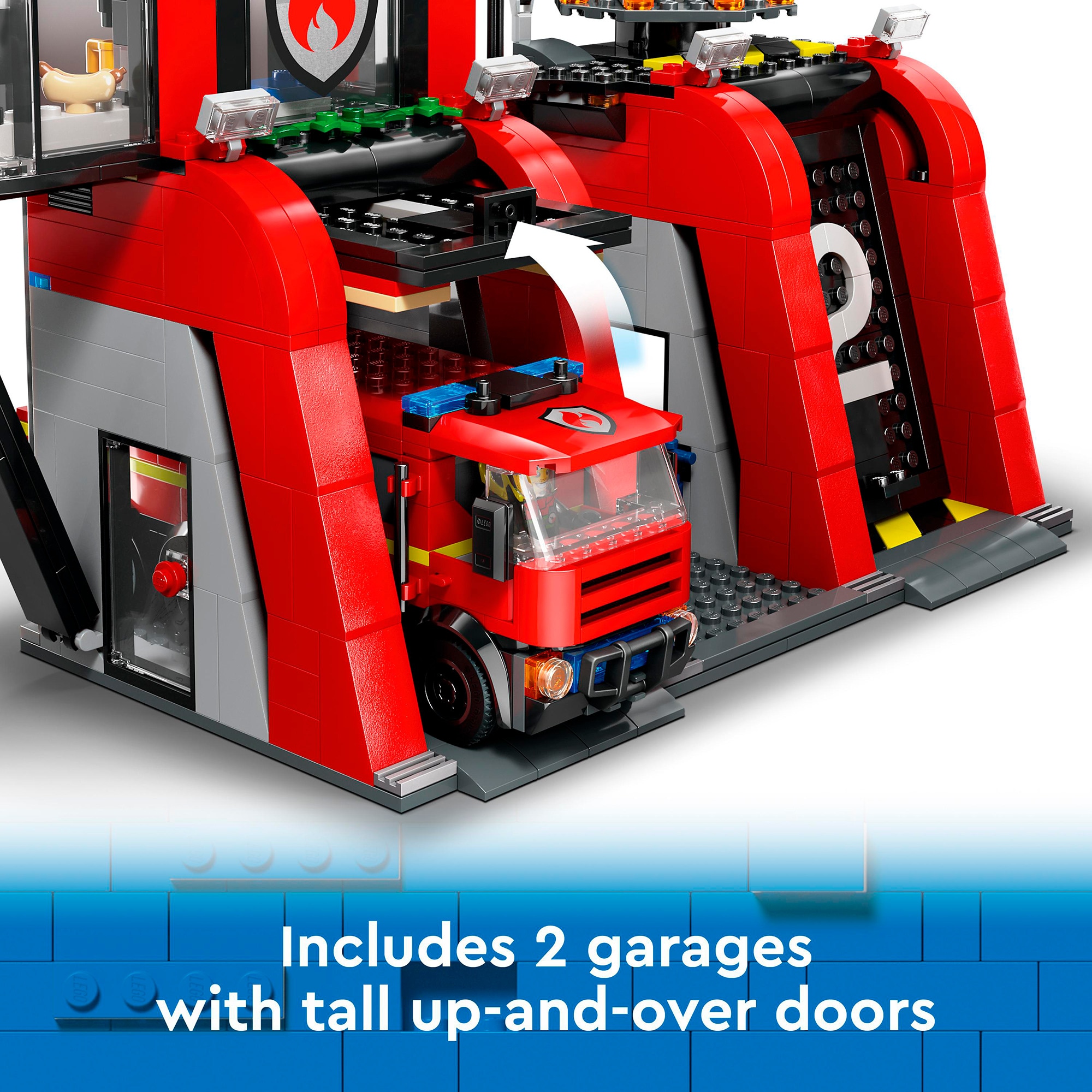 LEGO Konstruktionsspielzeug City Feuerwehrstation mit Drehleiterfahrzeug