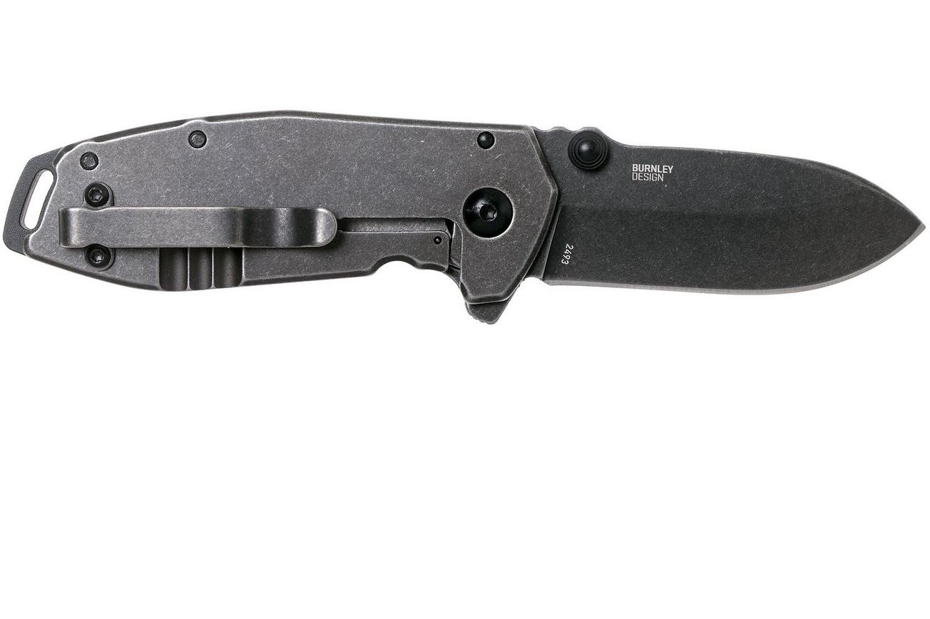 CRKT Squid Assisted 2439 Blackwash zakmes, Lucas Burnley design