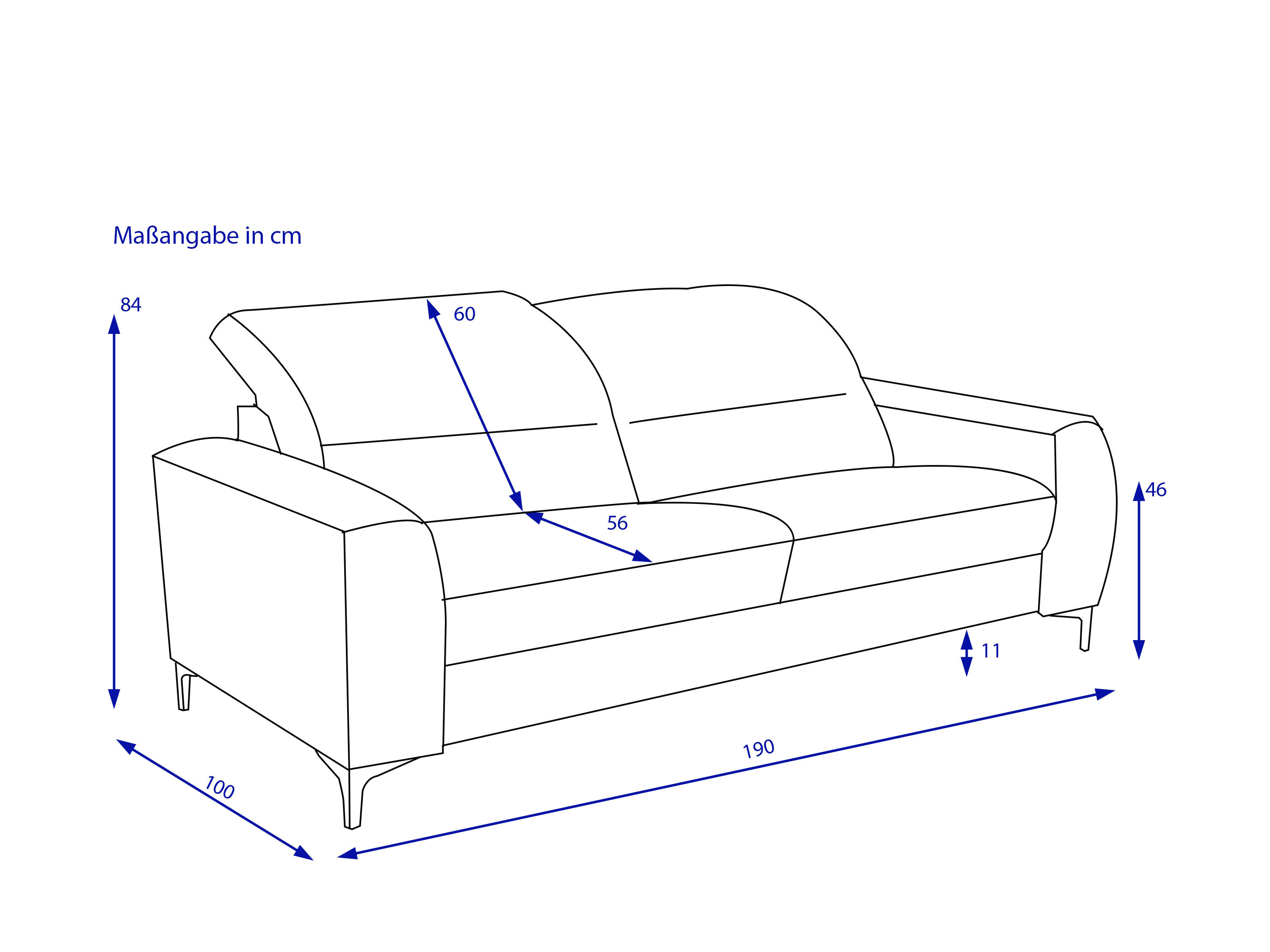 Sofa 2 Sitzer Elastoform CORA