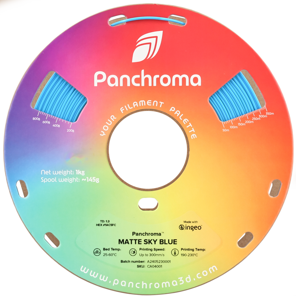 Polymaker  Panchroma™ PLA Matte Sky Blue, 1,75 mm / 1000 g    Matte Eleganz in Sky Blue