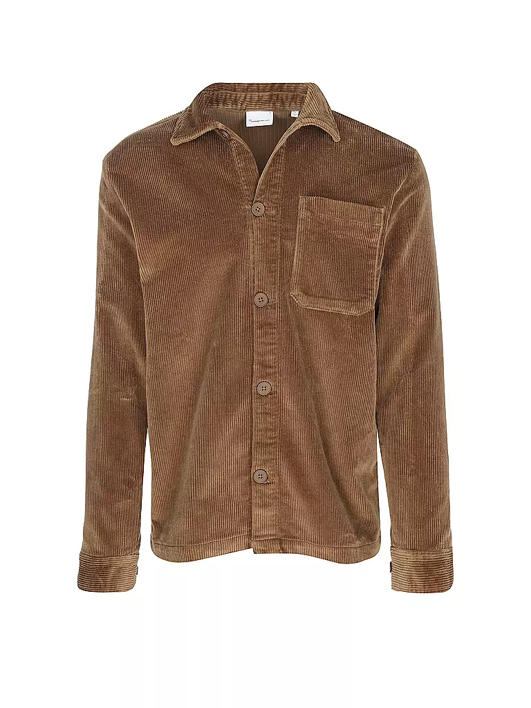 KNOWLEDGE COTTON APPAREL Cord Overshirt camel