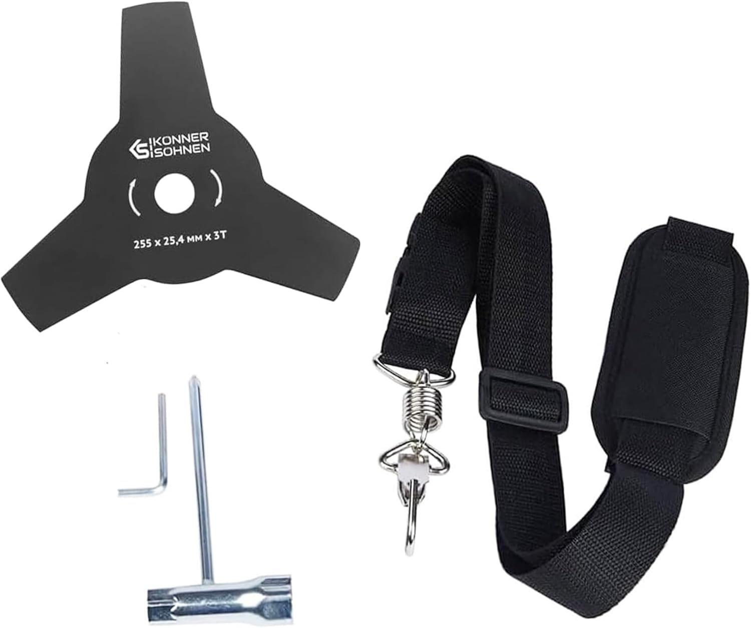 Akku-Rasentrimmer KS BCT-40V, Nennspannung 40 (20+20) V, Messer 3 Zähne, Schnittdicke (Rasentrimmer) 2 mm, Leerlaufgeschwindigkeit 5500–7500 Hübe pro Minute