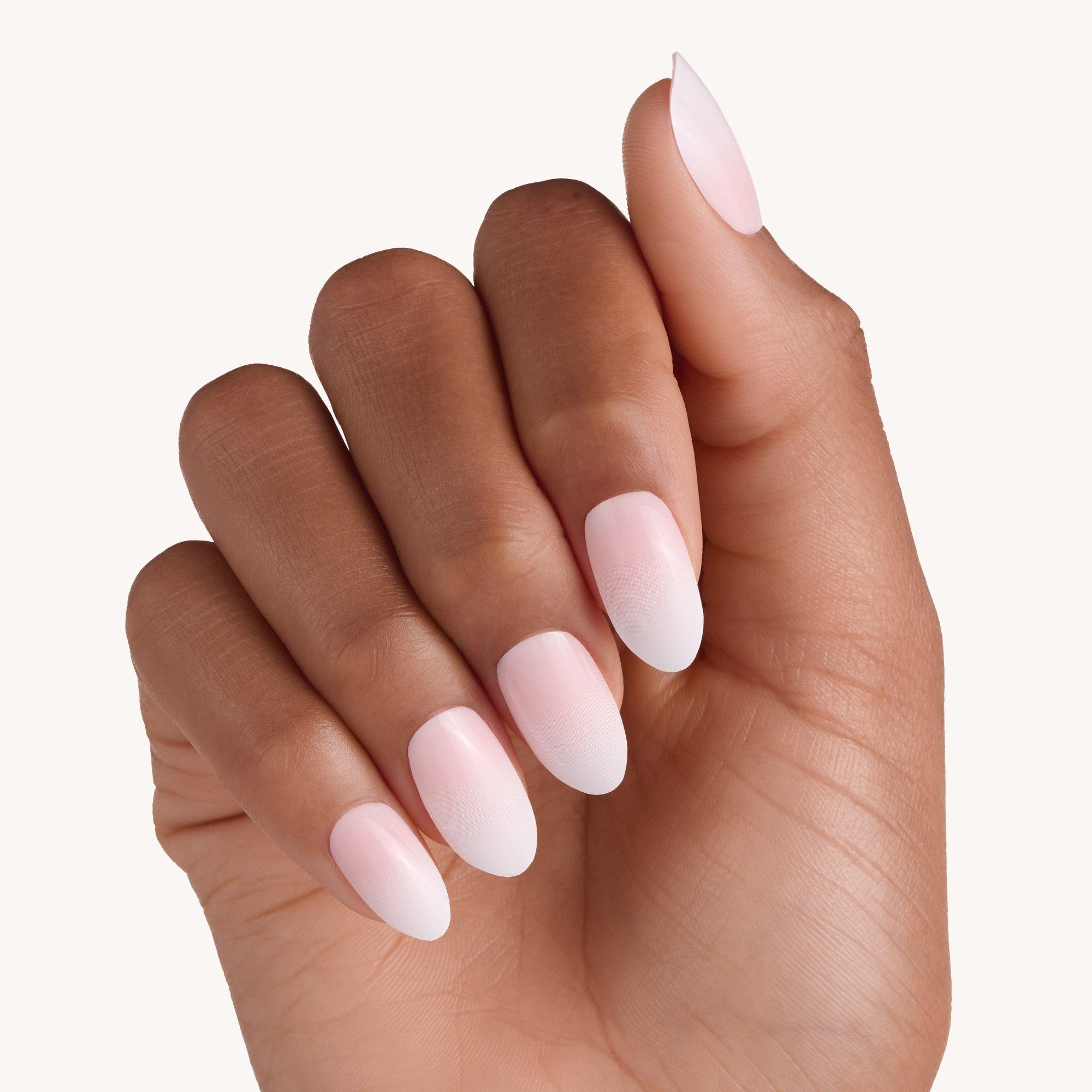 french MANICURE click-on nails faux ongles autocollants