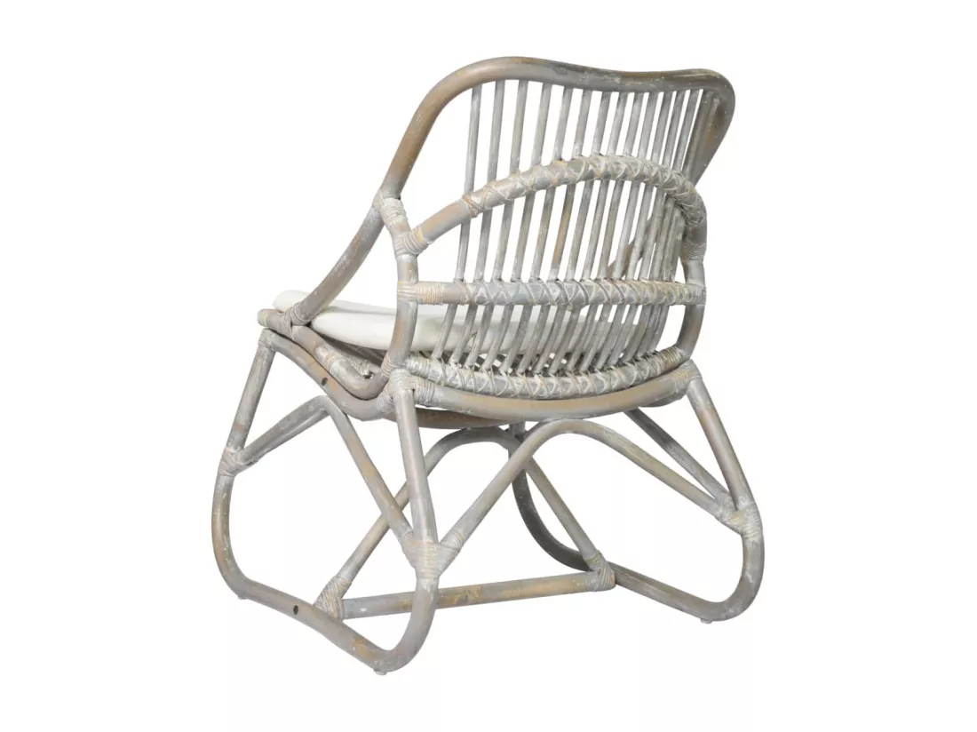 Chaise en rotin Gris Lin
