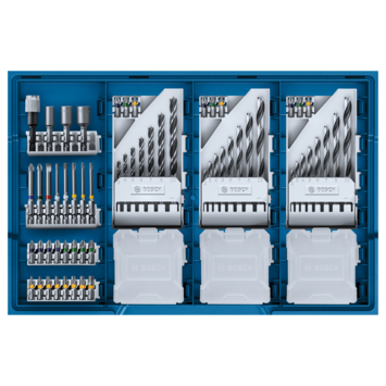 Bosch professional accuschroefmachine GSR 18V-21, 2x 1,5Ah accu & 63 Accessoires in special AC Case