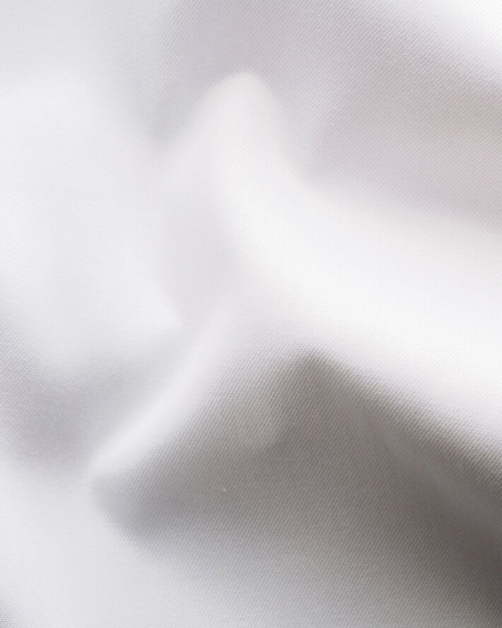 ETON Slim Fit White Solid Signature Twill Paisley Effect Shirt Hvid