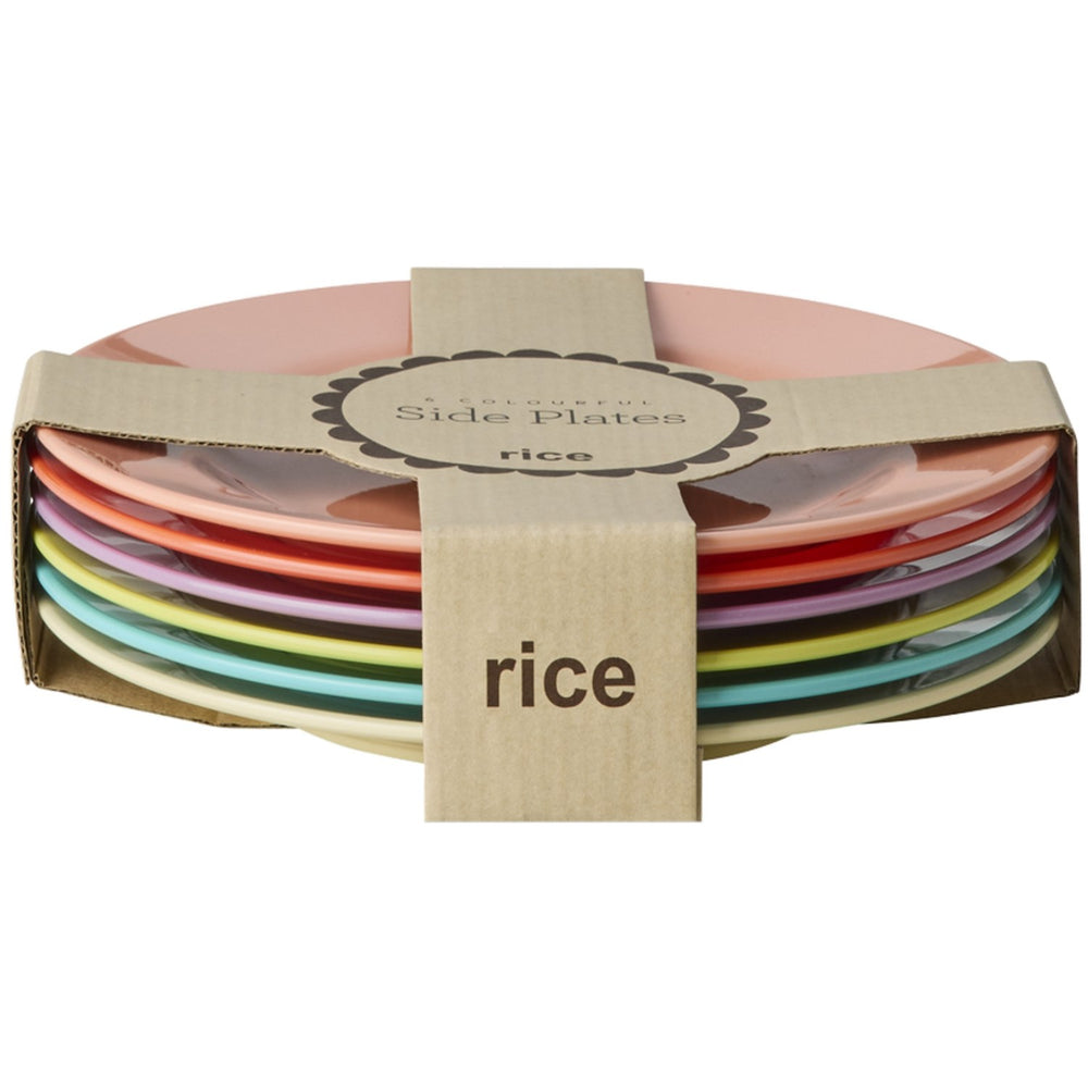 Køb Rice Melamin Round Side Plates In Asst. Glory Days Colors - 6 Pak