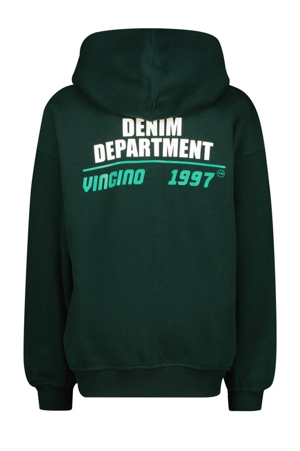 Vingino sweatvest Opac met backprint donkergroen