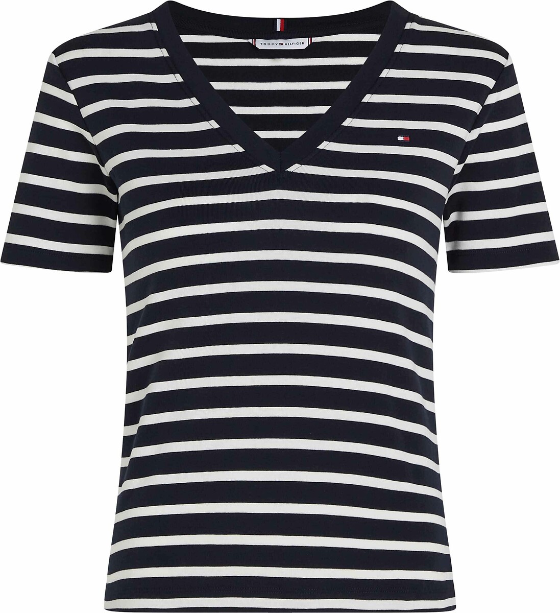 TOMMY HILFIGER<br>Camiseta de manga curta com decote em V