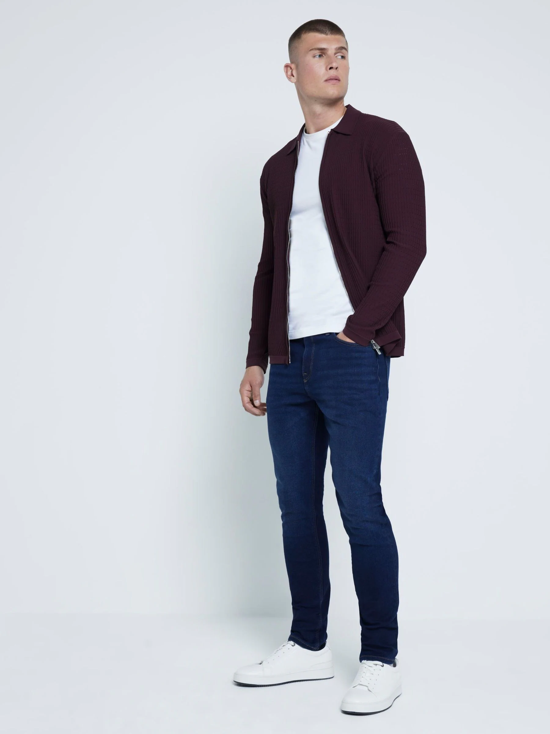 Blauw - River Island - Skinny-fit stretch jeans
