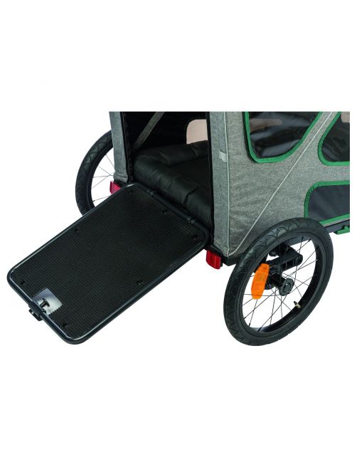 Trixie Fietskar - Hondenfietskar - 64x92x80\/130 cm Grijs Groen Tot 25 Kg Small