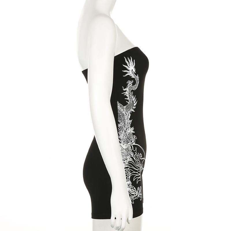 HERMITAKH - Strapless print romper