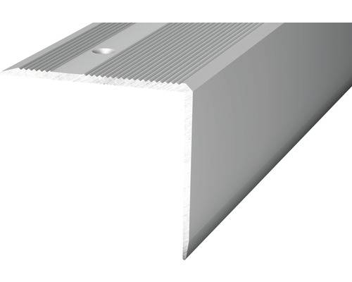 Aluminium traprandprofiel, zilver, geperforeerd, 45 x 40 x 1000 mm