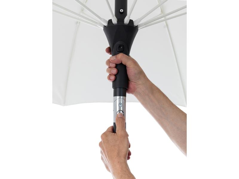COCON Sonnenschirm TR-004, Ø 270 cm, Push-up, Nature Must-Have an heissen Sommertagen