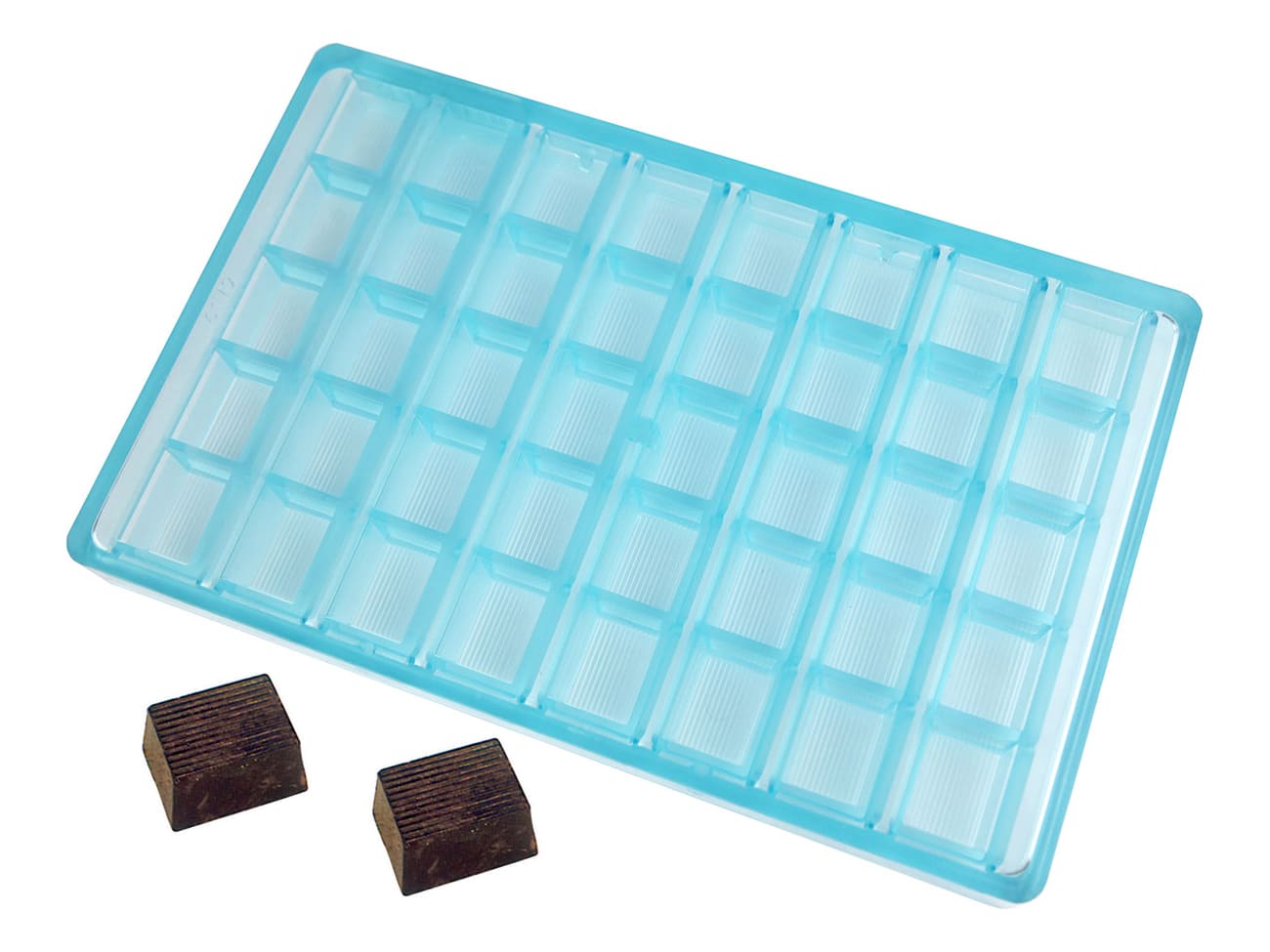 Moule chocolat - rectangle strié