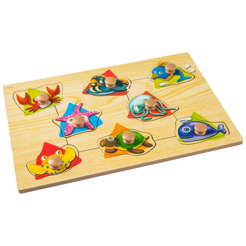 Einfach zu greifendes Holzpuzzle Unterwasserwelt