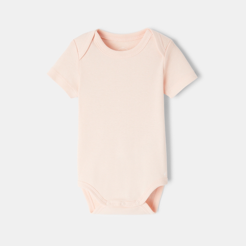 Lot de 3 bodies manches courtes en coton bio rose mixte Absorba