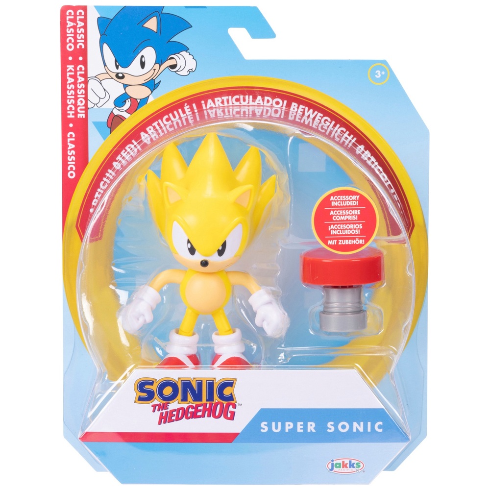 Klassische Sonic the Hedgehog 10 cm Figur mit Federzubehör