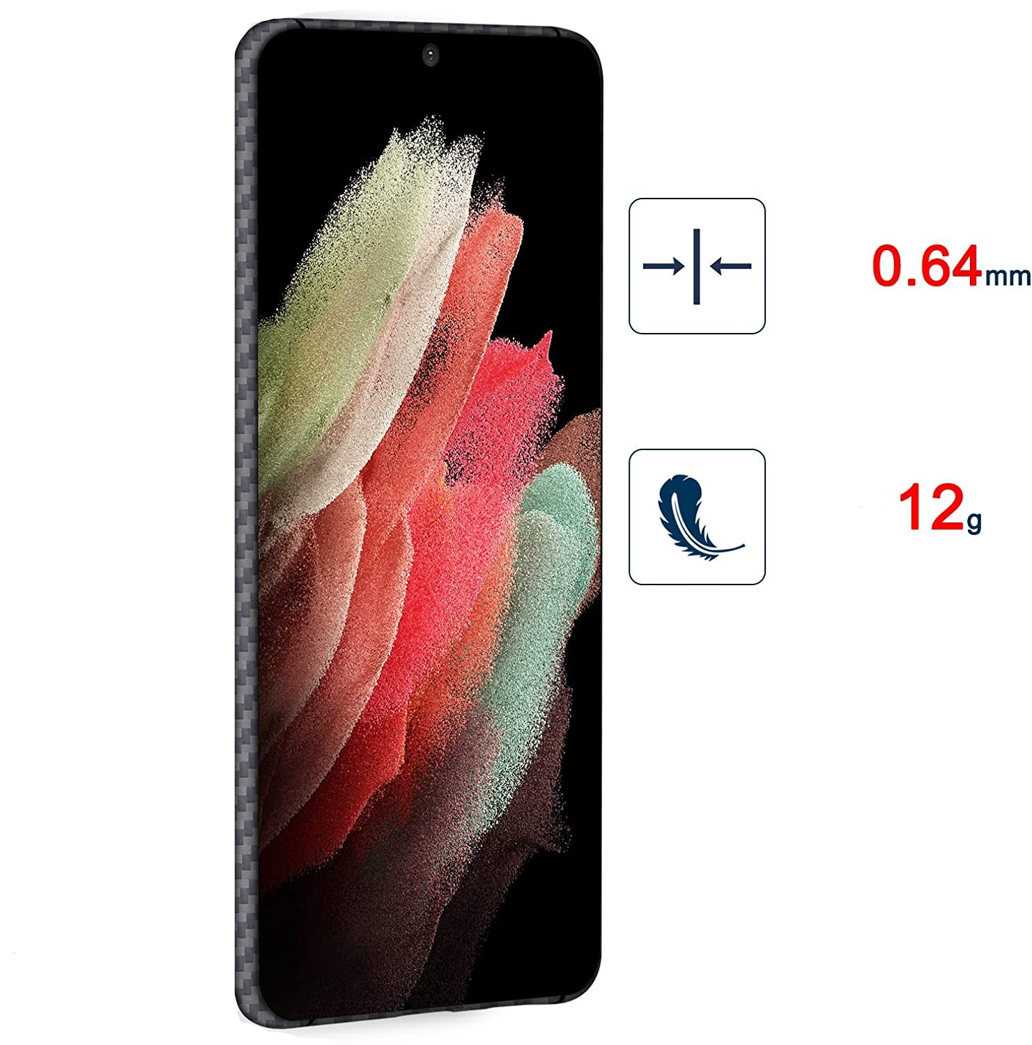 Samsung Galaxy S23 Ultra 5G Kevlar Hardcase Schutzhülle Ultrathin - Schwarz
