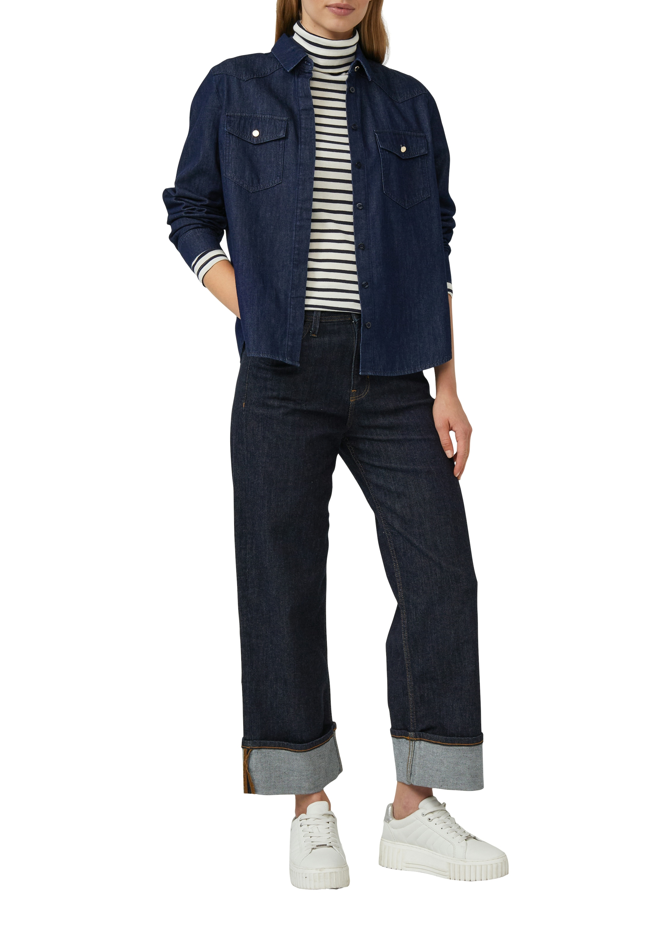 s.Oliver Rollkragenshirt , mit Streifen Muster