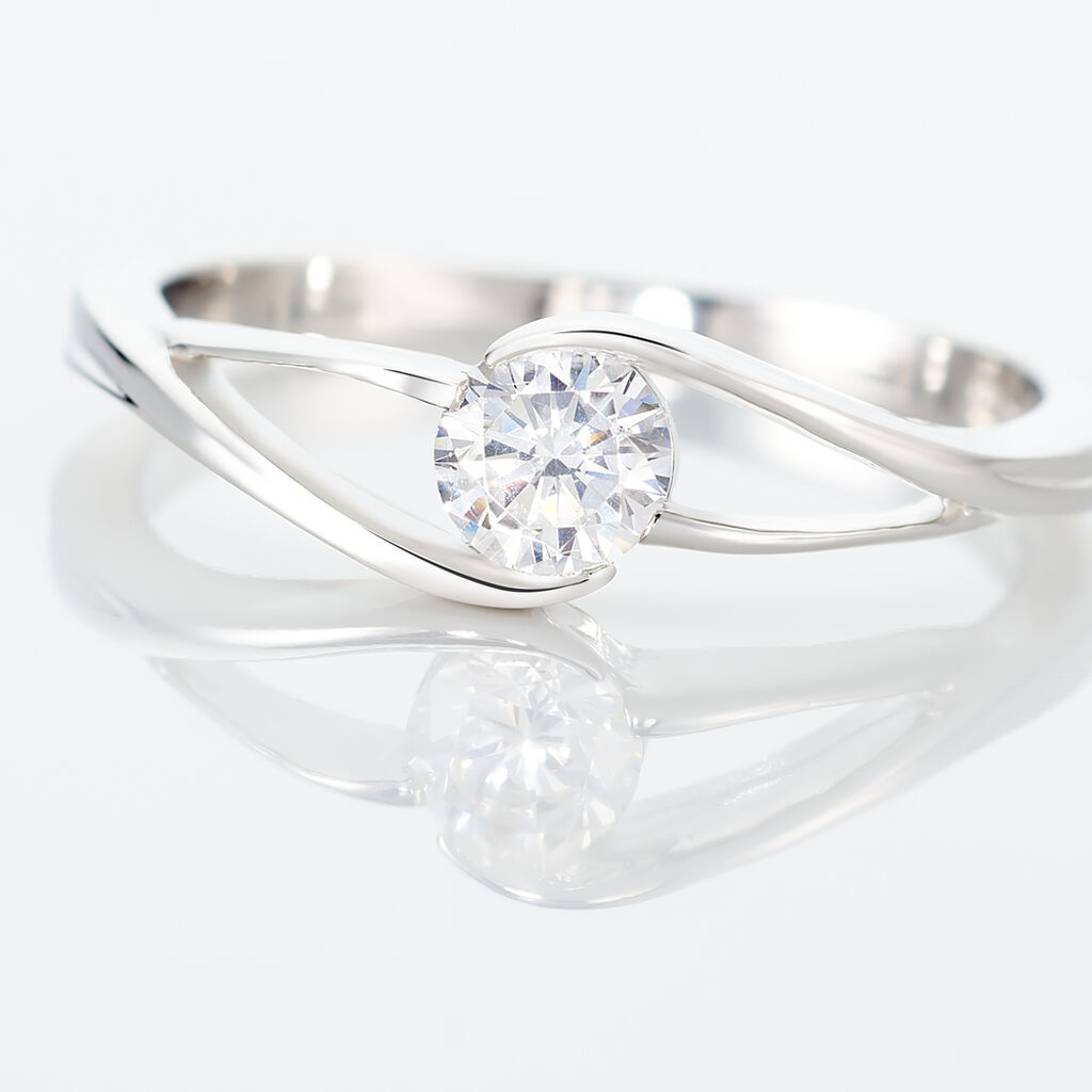 Bague Lysie Argent Blanc Oxyde De Zirconium