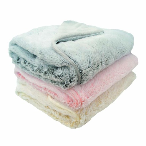 Couverture snow doublée microdoux Lait fraise - DOMIVA